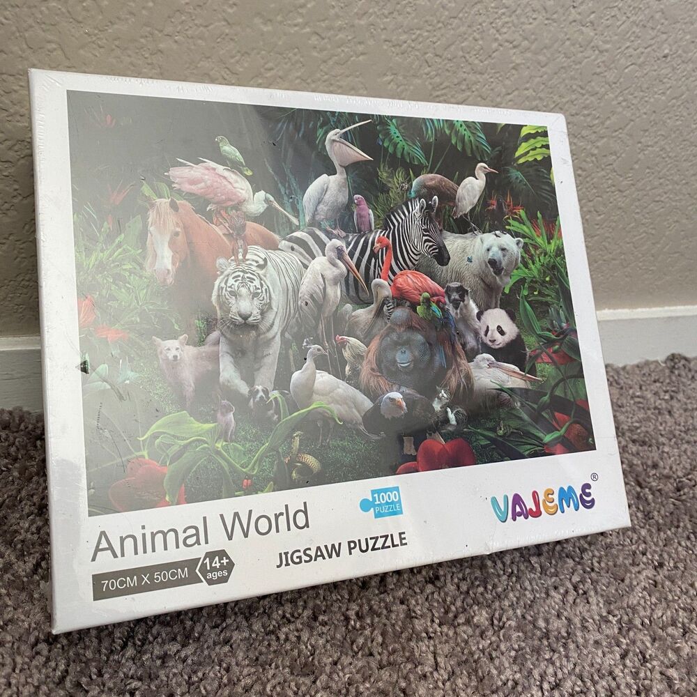 NEW VAJEME Animal World 1000 Pieces Jigsaw Puzzle - Sealed